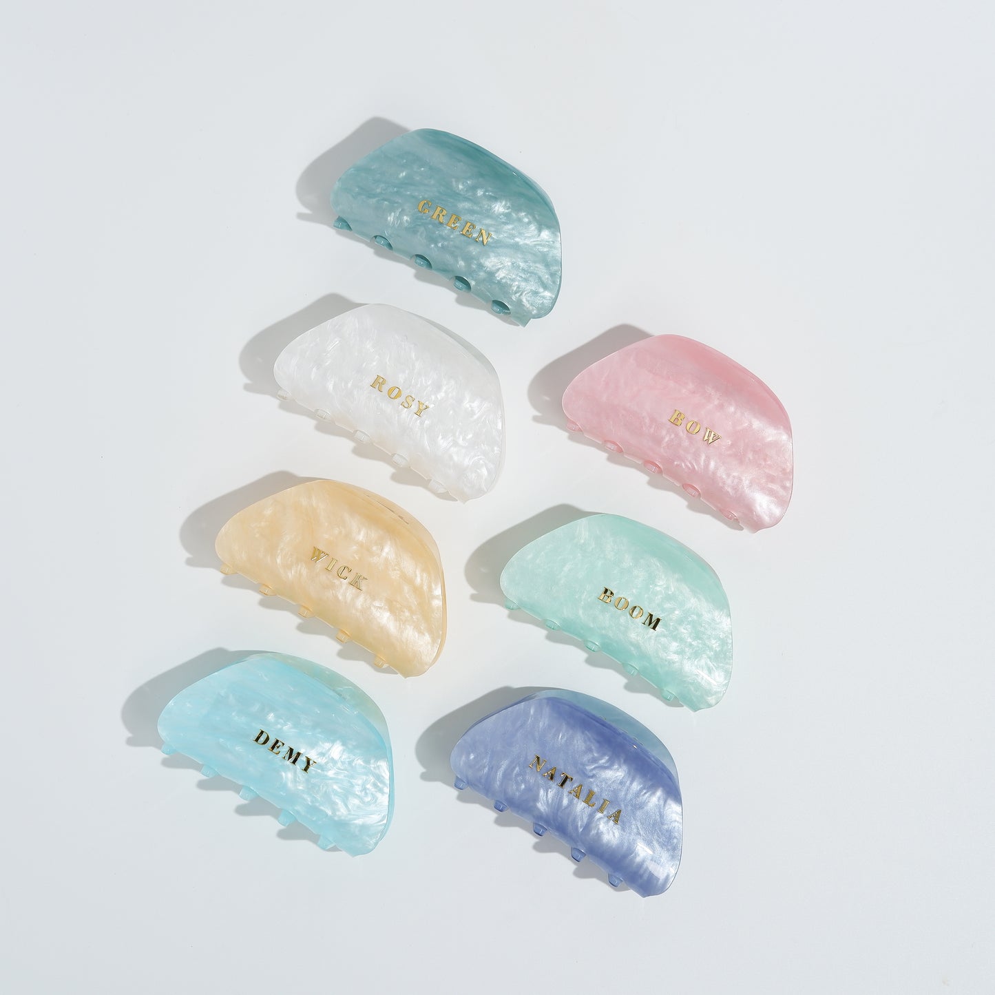 shelly custom hair clips colorful by sserafim