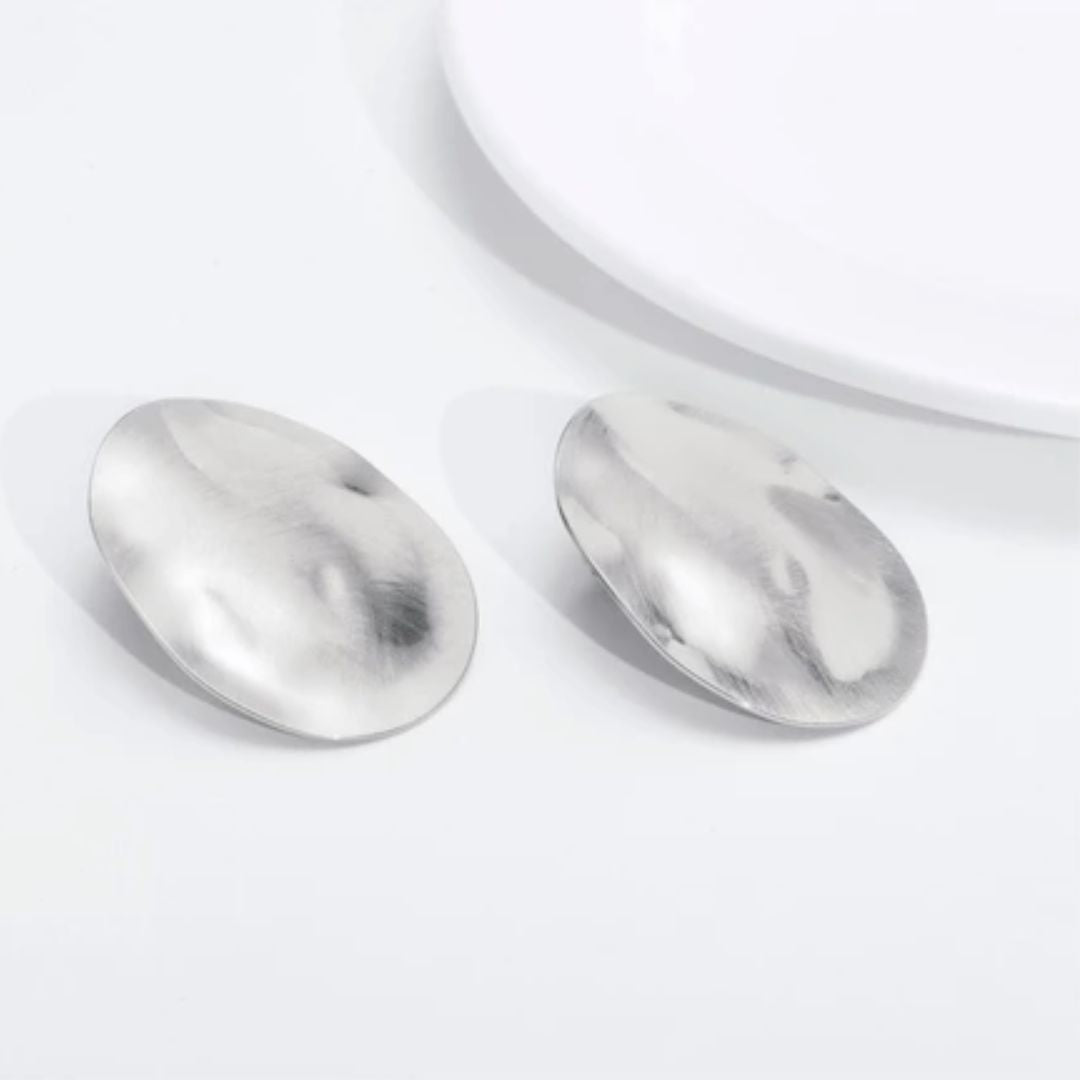 Guld Oval Links Örhängen