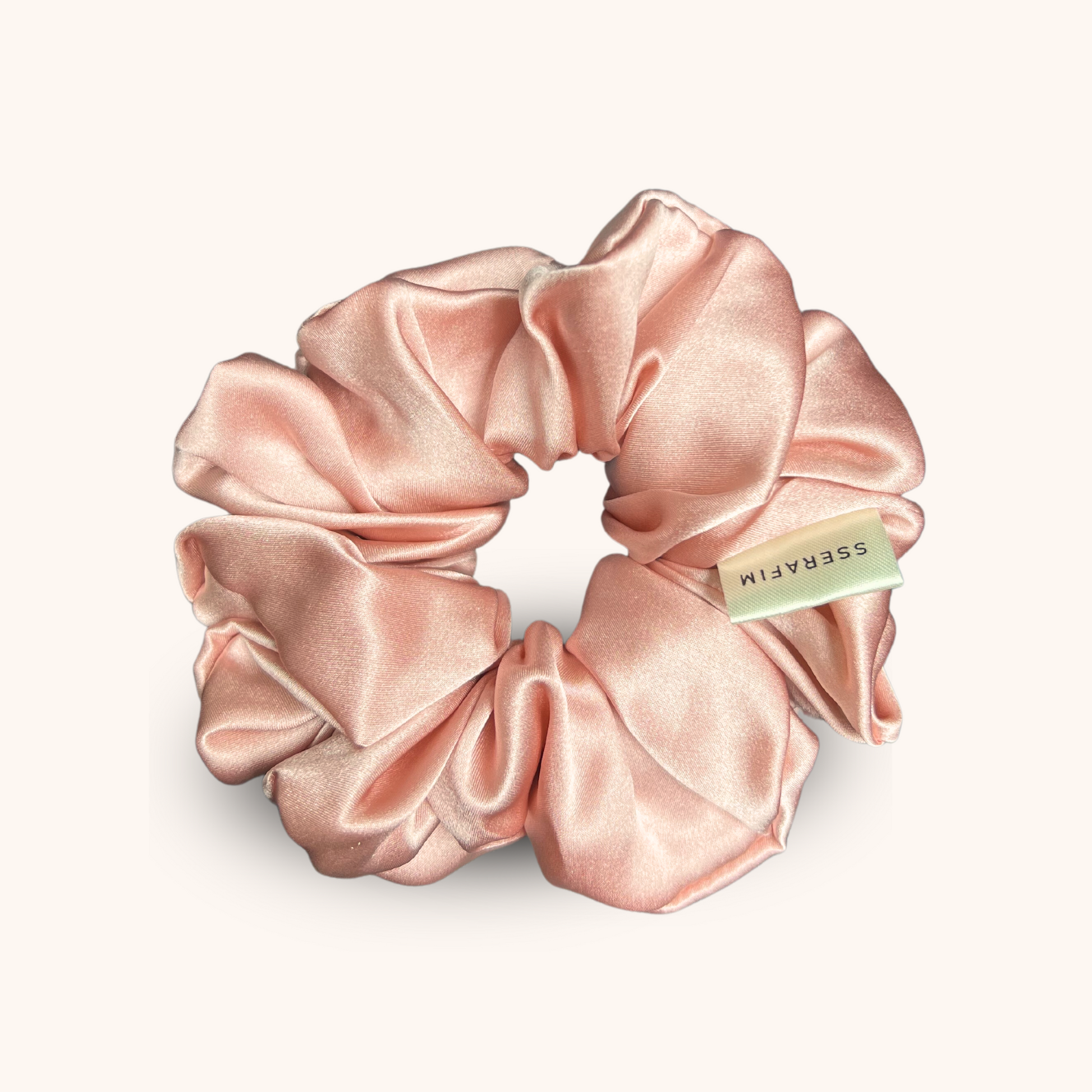 large mulberry silk scrunchies pink back and front sserafim