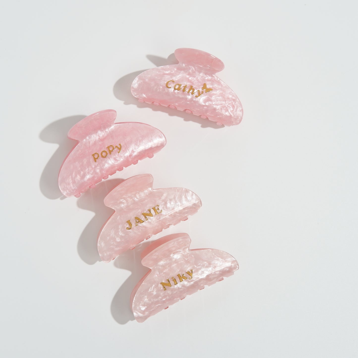 custom hair clips pink color